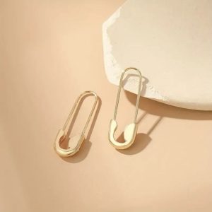 Golden Pin Drop Earrings