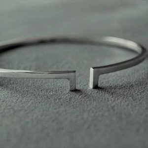 Minimal Edge Sterling Silver Open Cuff